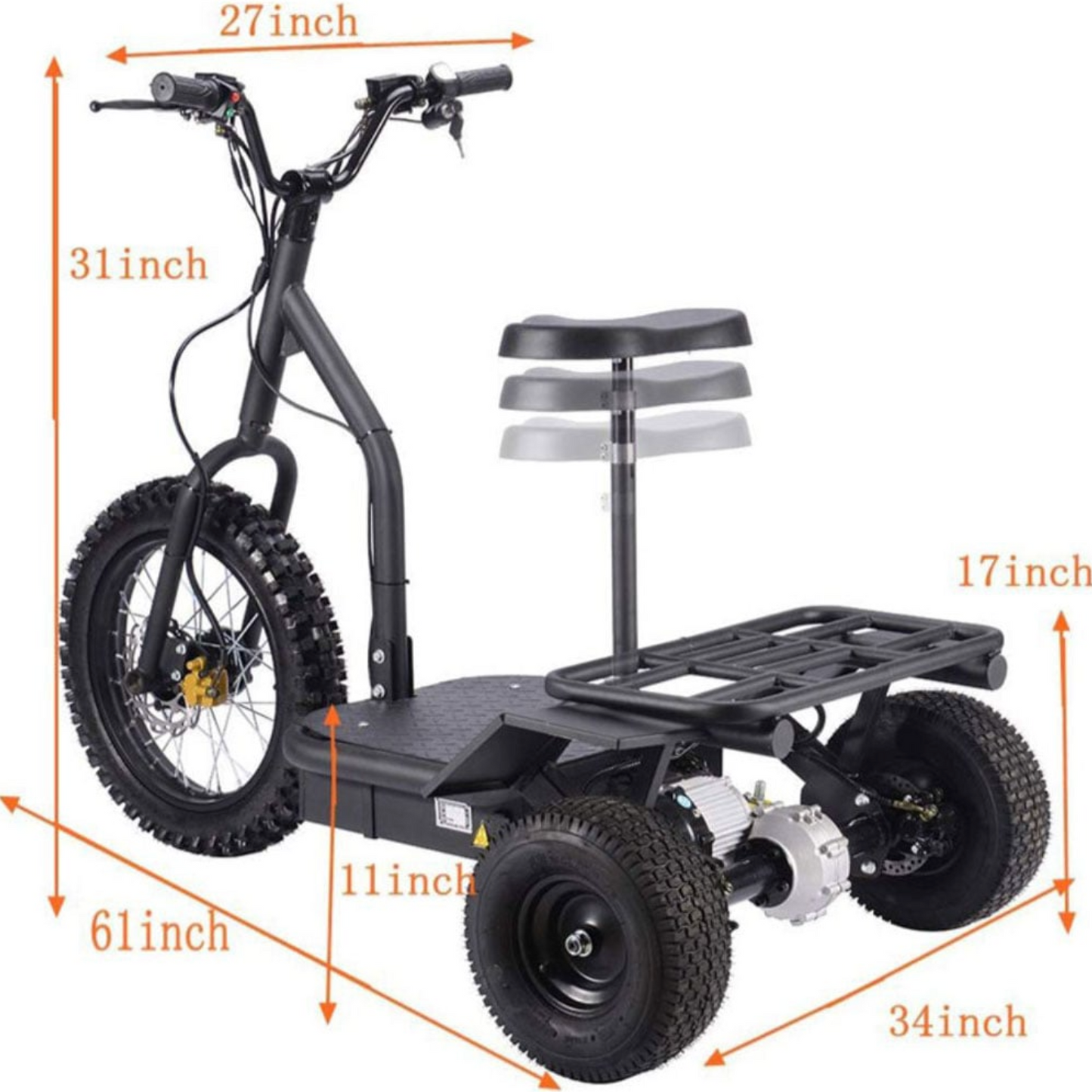 MotoTec Electric Trike 1200 W